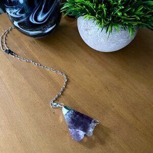 Real Amethyst and Sterling Silver Crystal Essential Oil Diffuser Necklace (NEW!)